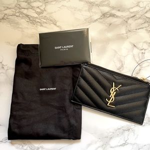YSL Zippered Card Case- Brand New!